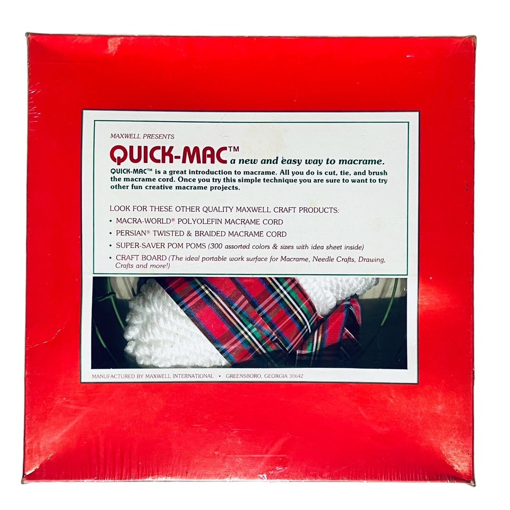 2 Vintage Better Homes Maxwell Quick-Mac Green Christmas Wreath Kit - White, Red - Picture 5 of 10